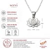 Servi 925 Ayar Gümüş Taşlı Lotus Çiçeği Kolye