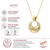 Servi 925 Ayar Gümüş Twist Halka Kolye