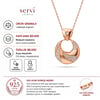 Servi 925 Ayar Gümüş Twist Halka Kolye
