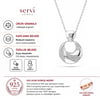 Servi 925 Ayar Gümüş Twist Halka Kolye