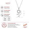 Servi 925 Ayar Gümüş Zirkon Taşlı Kitty Cat Kedi Kolye
