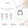 Servi 925 Ayar Gümüş Zirkon Taşlı Modern Halka Form Kolye
