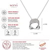 Servi 925 Ayar Gümüş Zirkon Taşlı Modern Halka Form Kolye