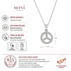 Servi 925 Ayar Gümüş Zirkon Taşlı Peace Barış Figürlü Kolye