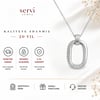 SServi 925 Ayar Gümüş Zirkon Taşlı Geometrik Halka Kolye