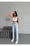 ARA BEDEN BLUE SNOW WASH LYCRA MOM JEAN