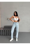ARA BEDEN BLUE SNOW WASH LYCRA MOM JEAN