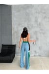 BAGGY PANTOLON 3 İPLİK VE KOT KARIŞIMLI YANLARDAN ŞERİTLİ BELİ LASTİKLİ