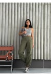 DİZLERİ PİLE DETAYLI PARAŞÜT PANTOLON