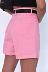 DUBLE PAÇA PEMBE KEMERLİ ŞORT