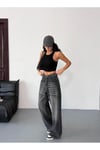 Kadın Extra Baggy Jean Yüksek Bel Salaş Pantolon Siyah Taşlamalı