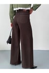 KADIN KAHVERENGİ BAGGY JEAN YÜKSEK BEL GENİŞ PAÇA KOT PANTOLON