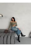 KADIN MAXI ÖN YIRTMAÇLI TİNT KOT ETEK