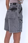 KARGO CEPLİ FÜME WASH BERMUDA ŞORT