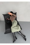 KARGO CEPLİ ÖN YIRTMAÇLI GREEN DENIM ETEK