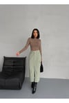 KARGO CEPLİ ÖN YIRTMAÇLI GREEN DENIM ETEK