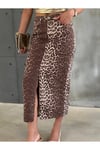 LEOPAR DESENLİ MAXİ ETEK