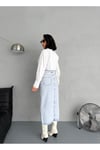 MAXI BOY YIRTMAÇLI SNOW WASH JEAN ETEK