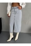 MAXI BOY YIRTMAÇLI SNOW WASH JEAN ETEK