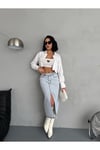 MAXI BOY YIRTMAÇLI SNOW WASH JEAN ETEK