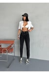 ÖN PİLELİ BALOON FİT FÜME JEAN