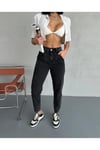 ÖN PİLELİ BALOON FİT FÜME JEAN