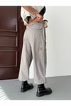 PARAŞÜT KUMAŞ KARGO CEPLİ BEL VE PAÇA LASTİK DETAYLI PANTOLON