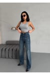 YAN DİKİŞ DETAYLI WİDE-LEG TİNT JEAN