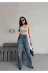 YAN DİKİŞ DETAYLI WİDE-LEG TİNT JEAN