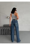 YAN DİKİŞ DETAYLI WİDE-LEG TİNT JEAN