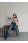 YAN DİKİŞ DETAYLI WİDE-LEG TİNT JEAN