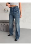 YAN DİKİŞ DETAYLI WİDE-LEG TİNT JEAN
