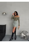 YAN YIRTMAÇLI TİNT MAXI DENIM ETEK