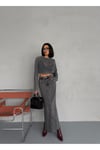 YANLARDAN YIRTMAÇLI FÜME JEAN MAXI ETEK