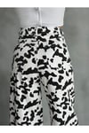 ZEO BASİC BAGGY PANTOLON BEYAZ&SİYAH İNEK DESENLİ