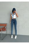 ZEO BASİC LİKRALI MOM JEAN BUZ MAVİ