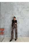 ZEO BASİC WİDE-LEG PANTOLON LEOPAR DESENLİ