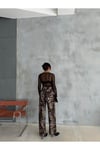 ZEO BASİC WİDE-LEG PANTOLON LEOPAR DESENLİ