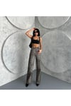 ZEO BASİC WİDE-LEG PANTOLON LEOPAR DESNLİ BEJ