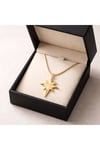 luxury steel gold renk kutup yıldızı kolye