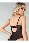 Dantel Detaylı Jartiyer Takım – Transparan Korseli Body