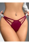 Işıltılı Taş Detaylı Bantlı String Külot