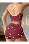Kadın Desenli Pamuk Pijama Takımı