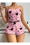 Kadın Desenli Pamuk Pijama Takımı