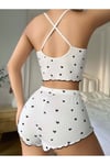 Kadın Desenli Pamuk Pijama Takımı