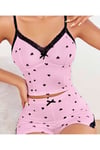 Kadın Desenli Pamuk Pijama Takımı
