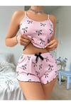 Kadın Desenli Pamuk Pijama Takımı