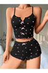 Kadın Desenli Pamuk Pijama Takımı