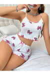 Kadın Desenli Pamuk Pijama Takımı