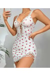 Kadın Desenli Pamuk Pijama Takımı